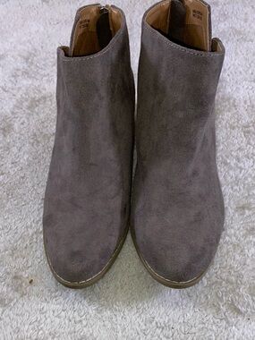 Dolce Vita Gray Suede Ankle Booties